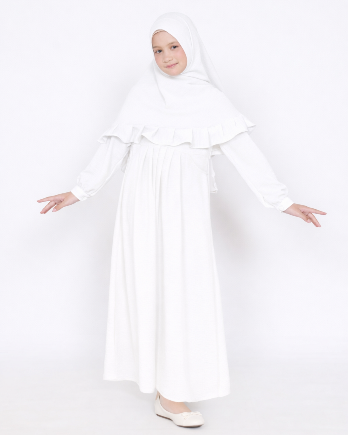 ABAYAKIDS-KASIH WHITE HIJABHEELA