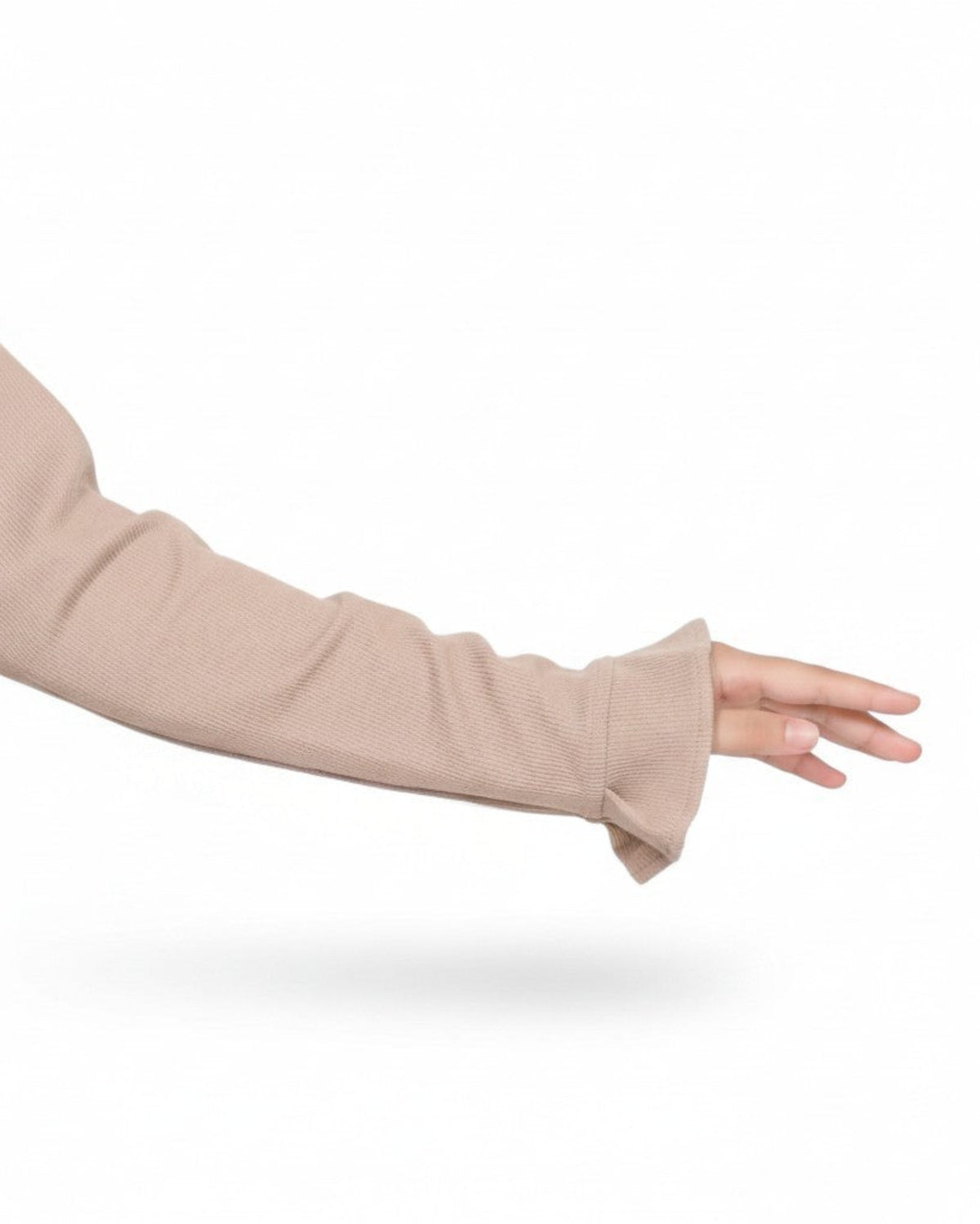 Abaya Dames knit Eliana Cream Hijabheela detail