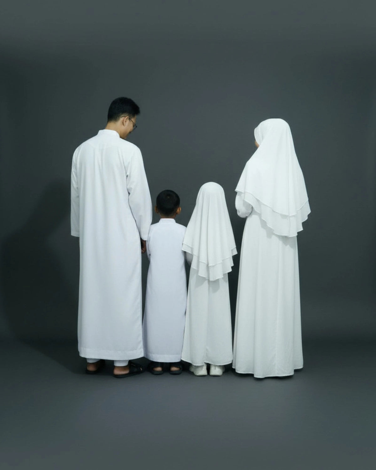 SetEidaFamily White HijabHeela