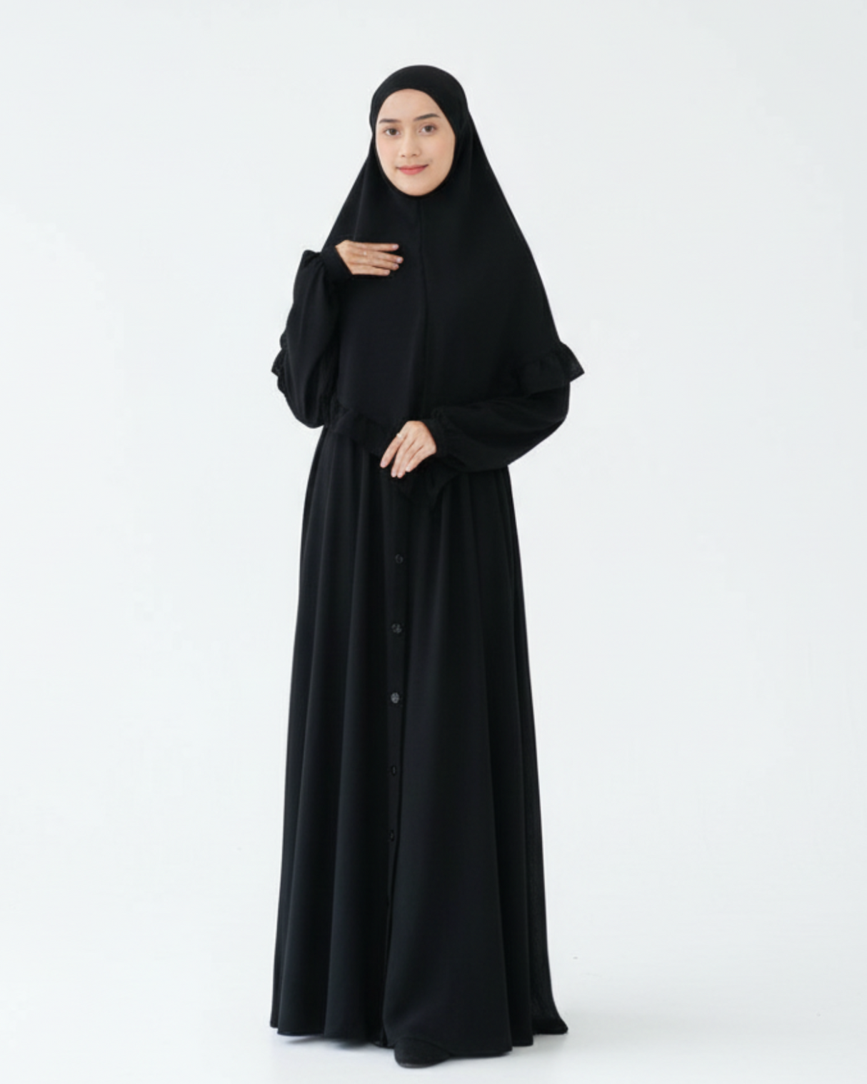 Abaya Komotini Black hijabheela