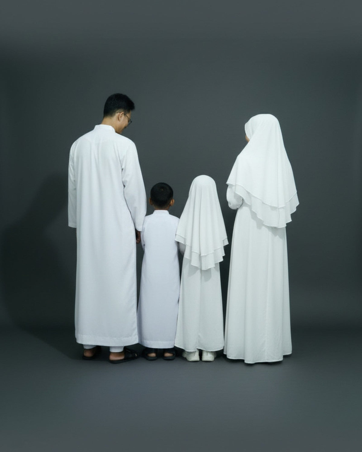 Abaya meisjes Eida family white achterkant – Hijab Heela