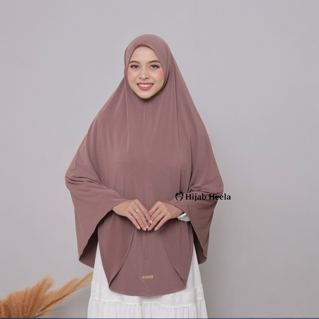 Khimar Dames – Hawa van Hijab Heela, productfoto 2. De afgebeelde abaya is niet inbegrepen.