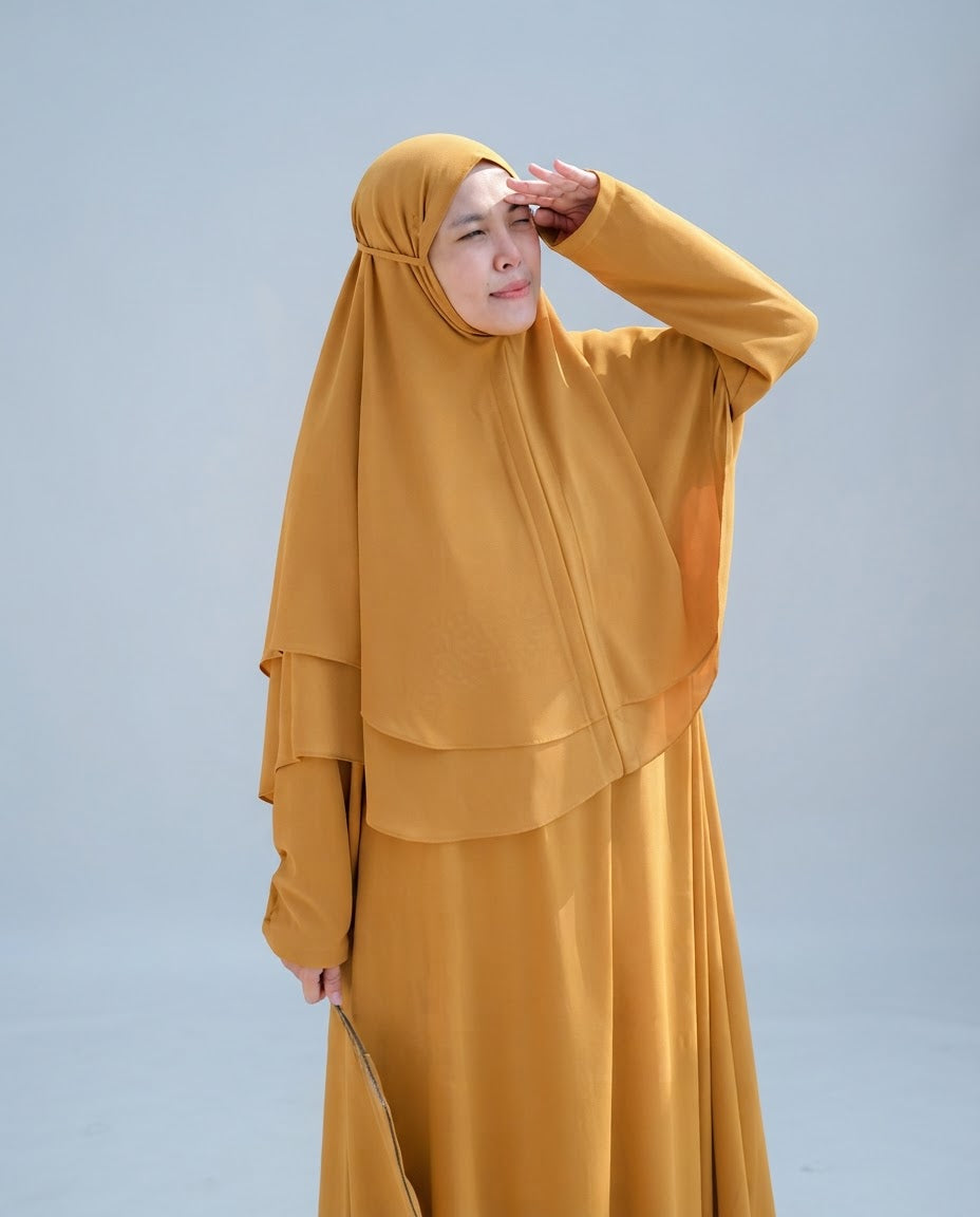 Khimar Dames – KDA 2 van Hijab Alila, productfoto 4. De afgebeelde abaya is niet inbegrepen.
