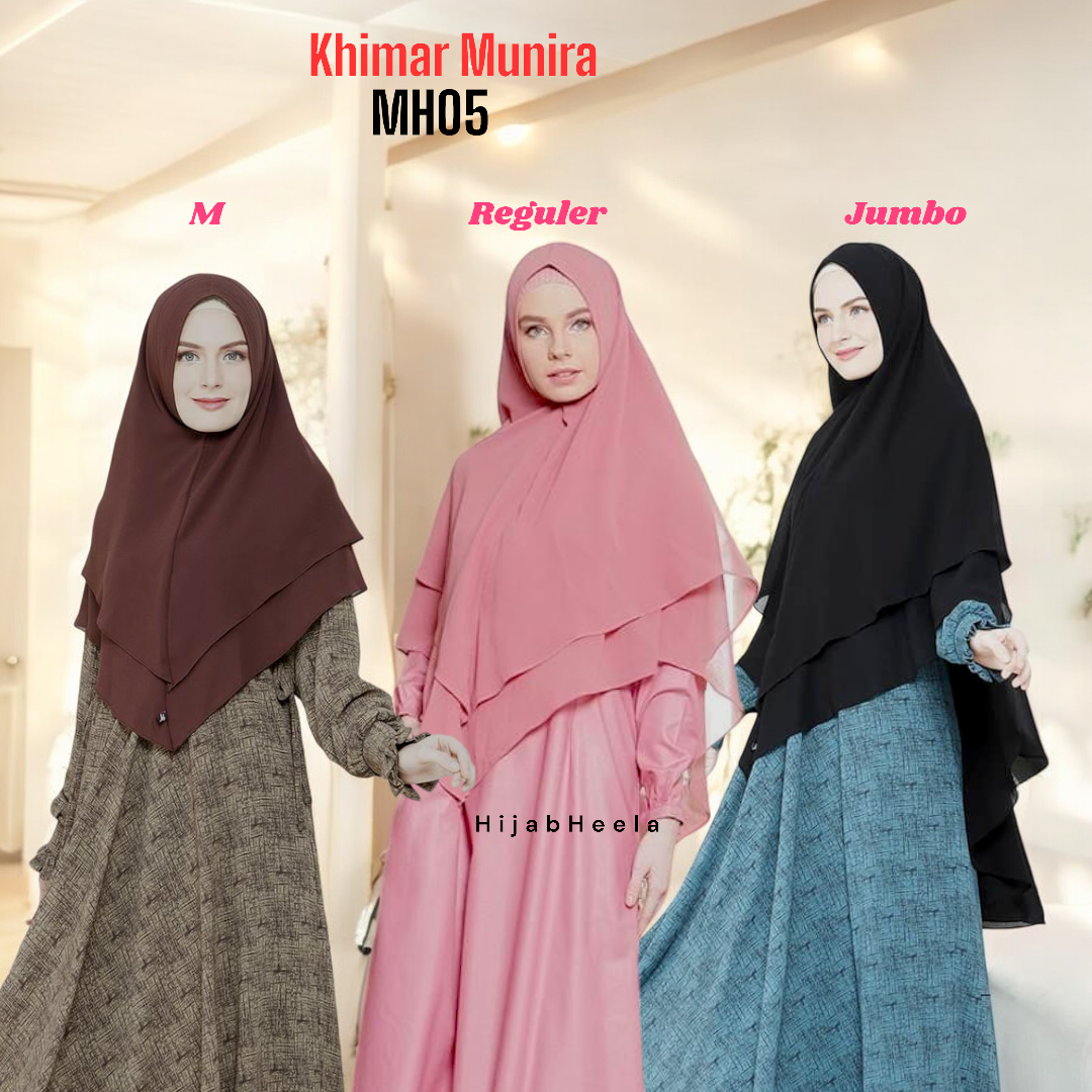 Khimar Dames – MH05 zacht kapje van Munira, productfoto 1. De afgebeelde abaya is niet inbegrepen.