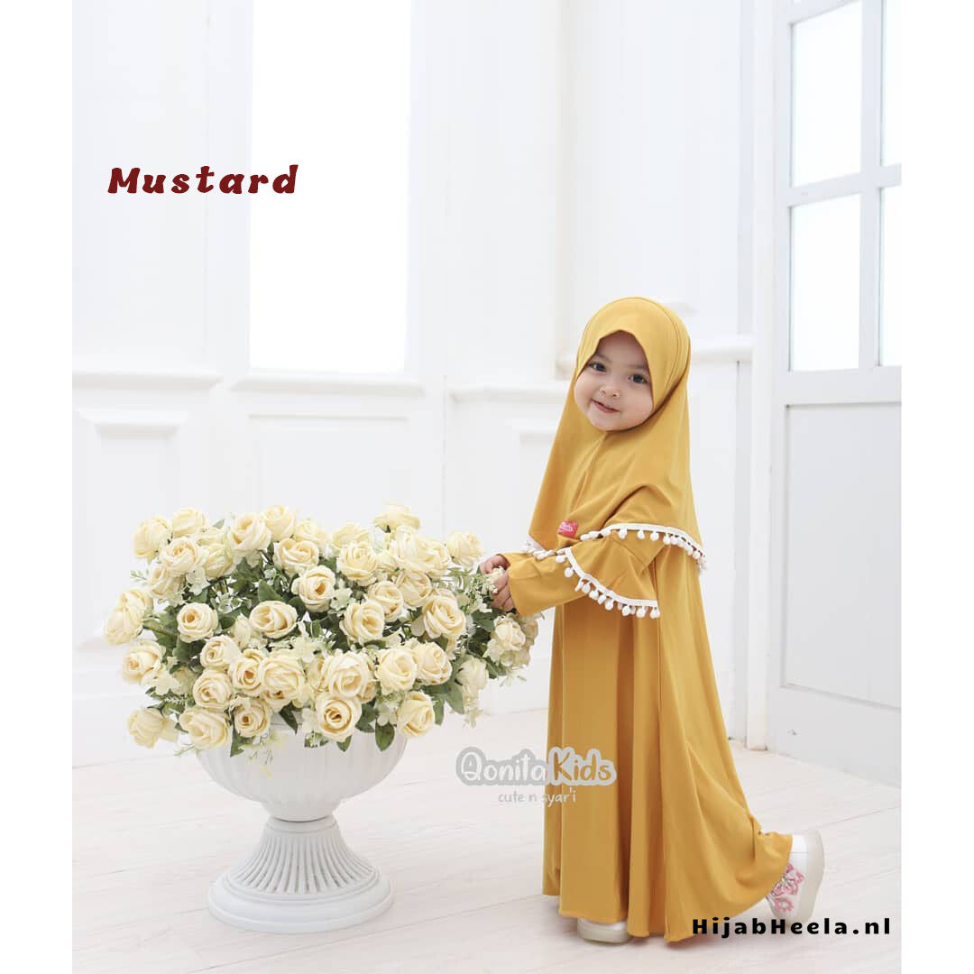 a woman in a yellow dress is holding a bouquet of flowers