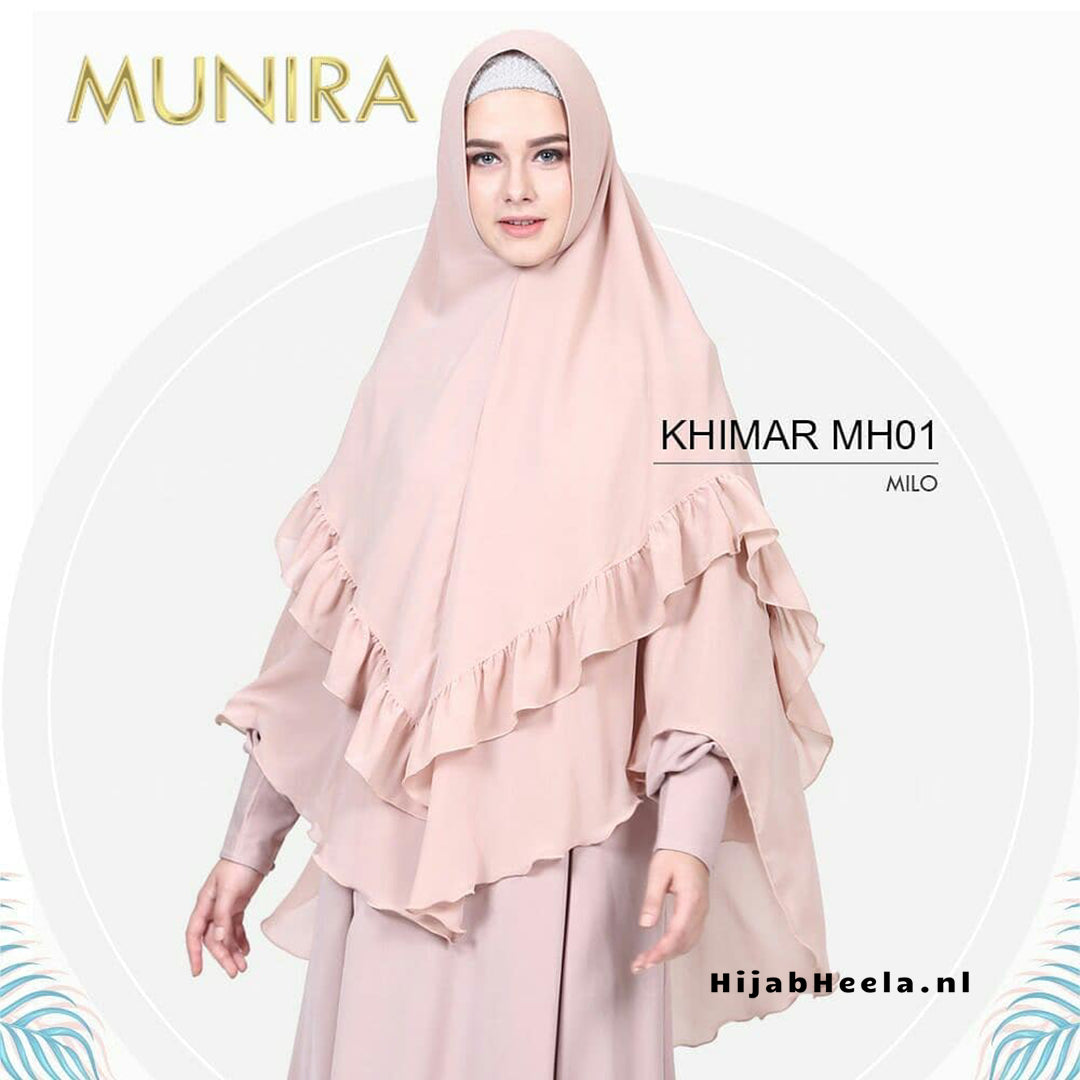 Khimar Dames – MH01 van Munira, productfoto 1. De afgebeelde abaya is niet inbegrepen.