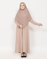Abaya Dames knit Eliana Cream Hijabheela