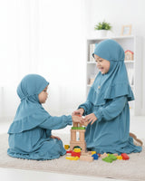 Set abaya kids Kaylie teal HijabHeela