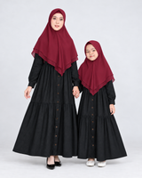 Khimar Wardah Kids Maroon - Ibu Anak Abaya Sofia - Hijab Heela