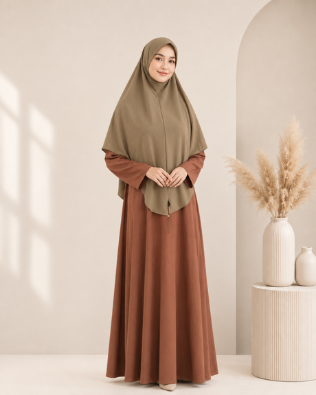 Khimar inaya olive green hijabHeela
