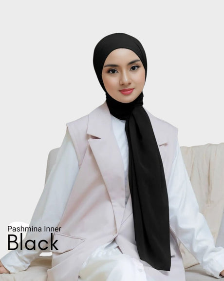 Pasmina Inner Black HijabHeela