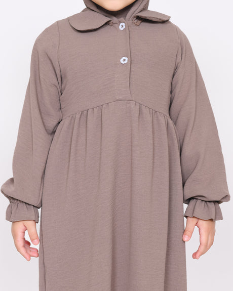 Set abaya kids Kaylie grey HijabHeela