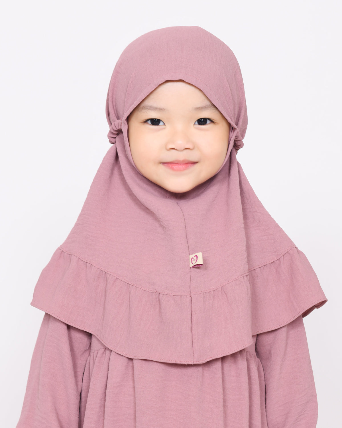 Set abaya kids Kaylie dusty pink HijabHeela