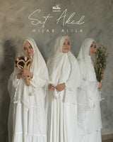 Set Nikah Ruffle | Abaya, Khimar & Khimar Veil Tulle