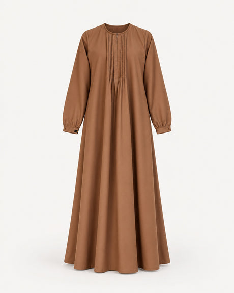 Abaya Eida Karamel – vooraanzicht zonder model – Hijab Heela
