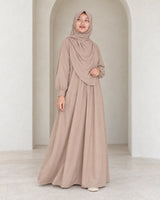 Abaya Eida Milo met Pasmina Oval Milo – model – Hijab Heela