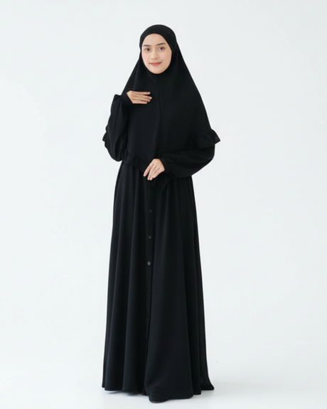Abaya Komotini Black hijabheela