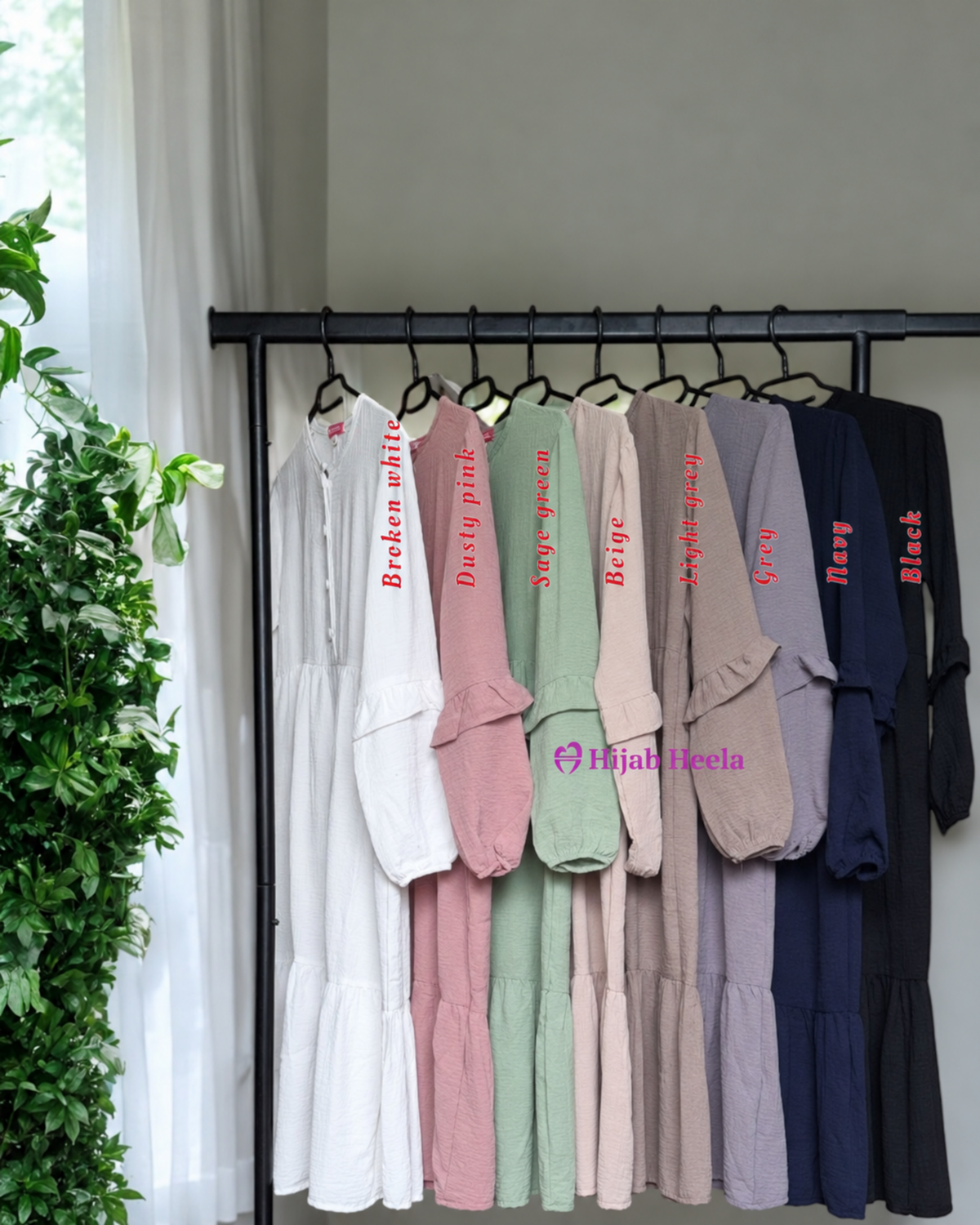 Abaya Saskia – kleuren-garderobe – Hijab Heela