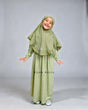 Abaya Semi voor meisjes – Green op model – Hijab Heela