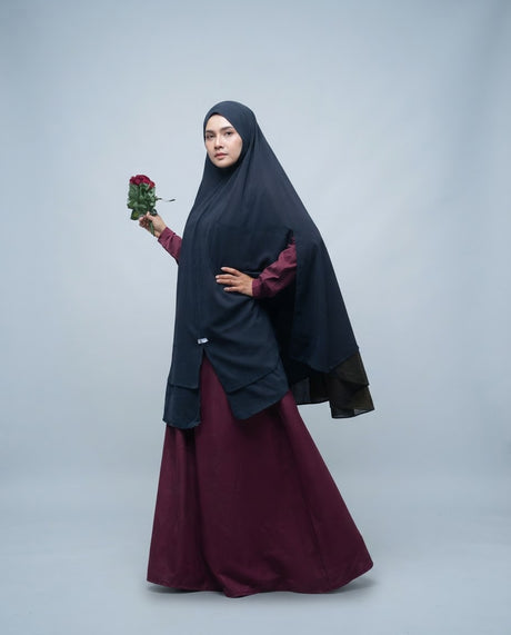 Khimar Dames – Khaliza van Hijab Heela, productfoto 1. De afgebeelde abaya is niet inbegrepen.