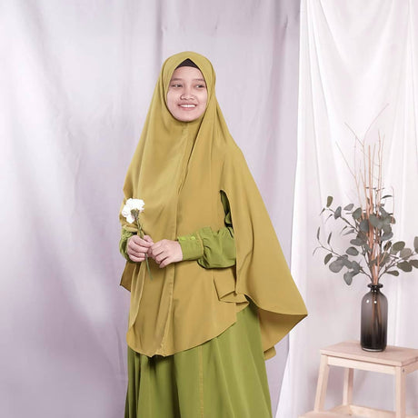 Khimar Dames – Khimar Dhuha – Met kapje van Hijab Alila, productfoto 9. De afgebeelde abaya is niet inbegrepen.