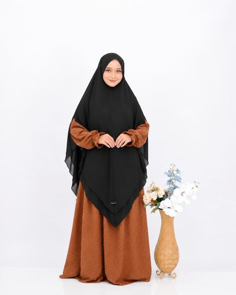 Khimar Dames – Raana van Hijab Heela, productfoto 7. De afgebeelde abaya is niet inbegrepen.