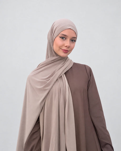 Pasmina Jersey Alika - millo model depan