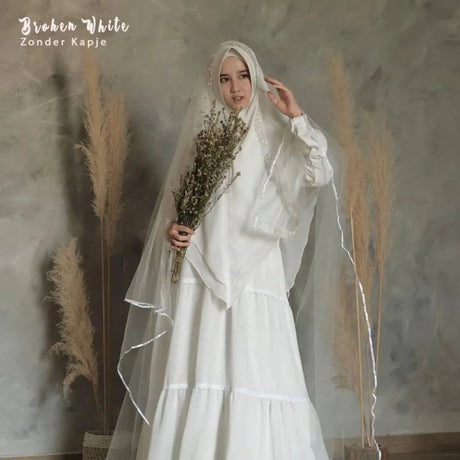 Khimar Dames – Khimar Lily – Met kapje van Hijab Alila, productfoto 4. De afgebeelde abaya is niet inbegrepen.