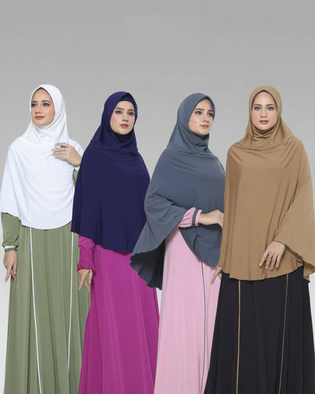 Khimar Dames – MD01 van Munira, productfoto 1. De afgebeelde abaya is niet inbegrepen.