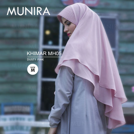 Khimar Dames – MH05 zacht kapje van Munira, productfoto 7. De afgebeelde abaya is niet inbegrepen.