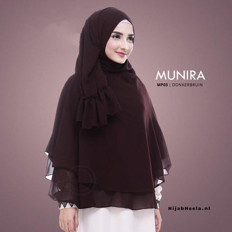 Khimar Dames – MP03 zacht Kapje van Munira, productfoto 1. De afgebeelde abaya is niet inbegrepen.