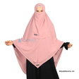 Khimar Dames – Shofa ( Zonder Niqob) van Alsyahra, productfoto 5. De afgebeelde abaya is niet inbegrepen.